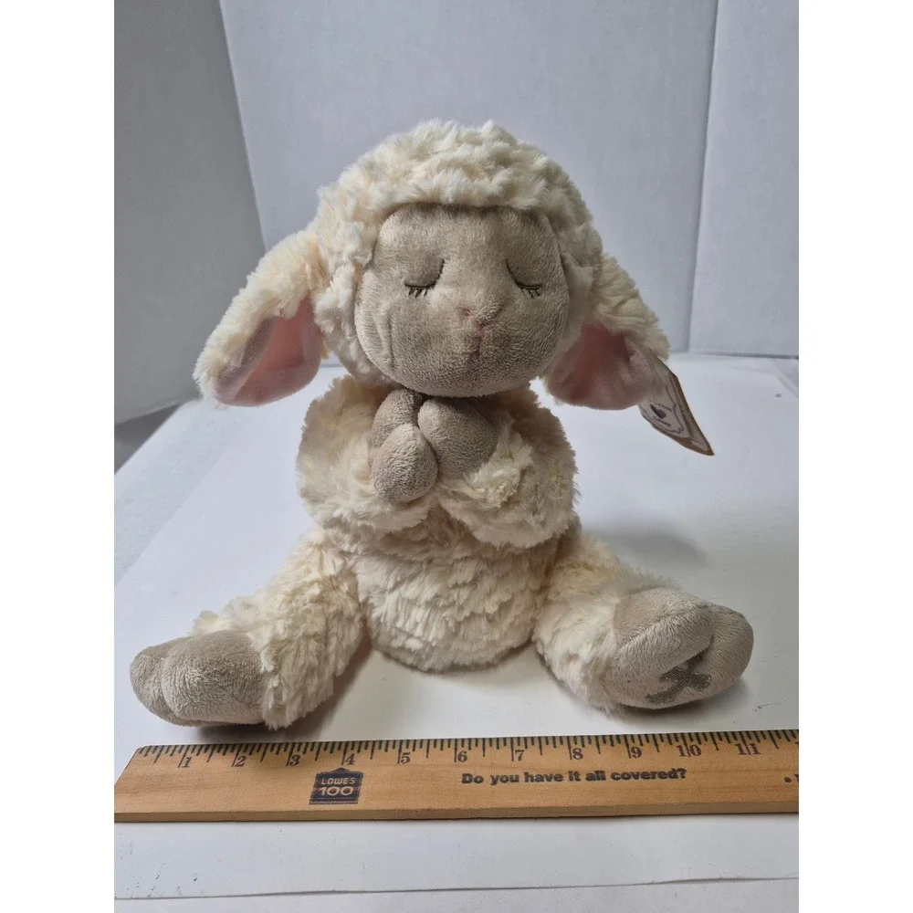 Ganz Serenity Lamb Praying Plush Cream Stuffed Animal HE10233 Religious Gift 9in